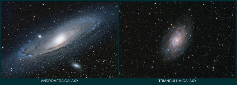 Andromeda Galaxy and Triangulum Galaxy